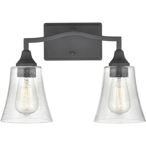 Caily 2 Light 15.75 inch Matte Black Vanity Light Wall Light